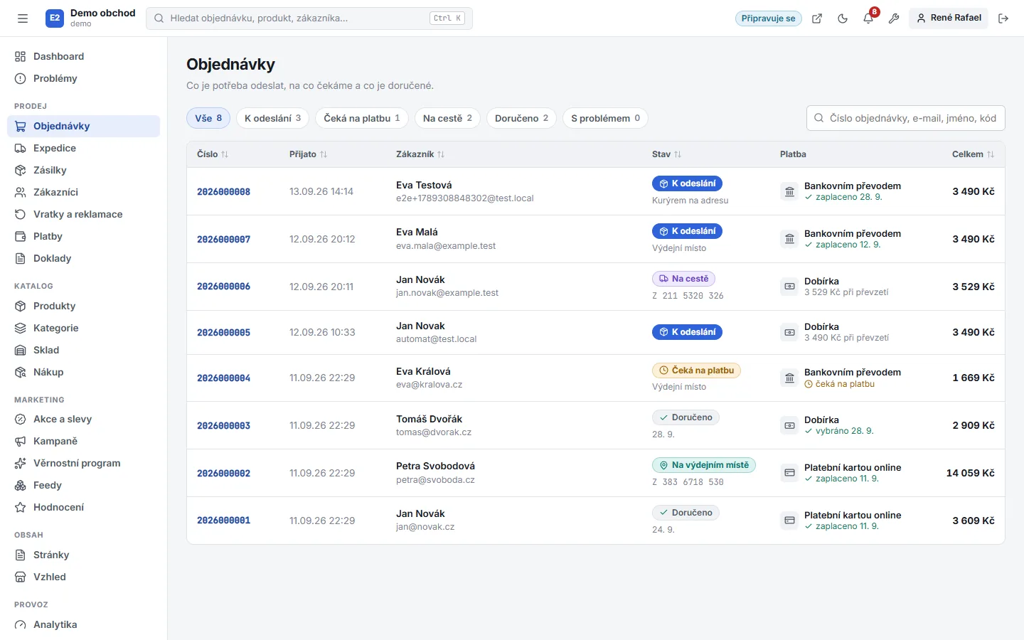 Buyshop admin – Orders (Light mode)